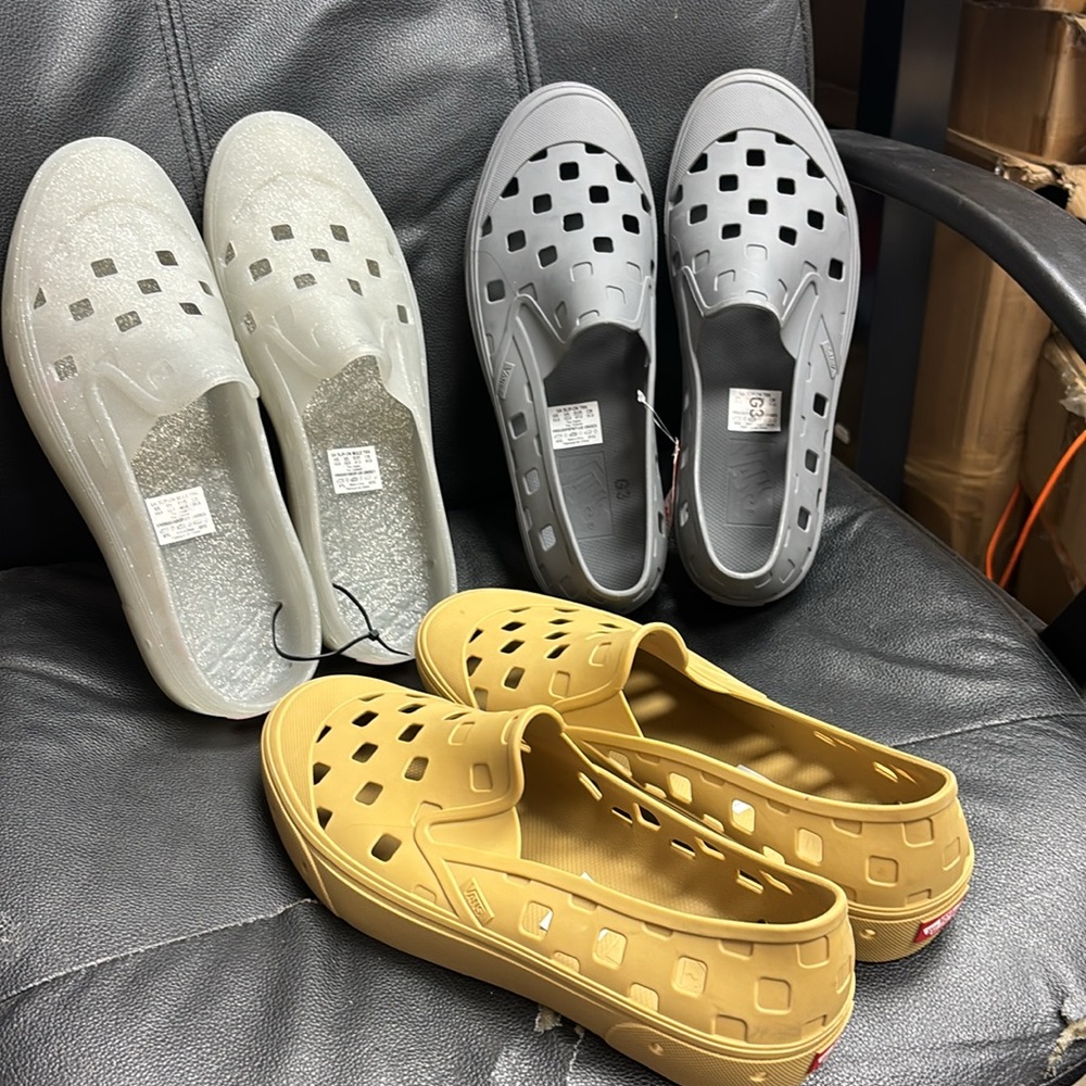 New Vans Trek Slip On Pewter Men's  Low Top  Crocs Water Shoes Mens 13. 3-Colors